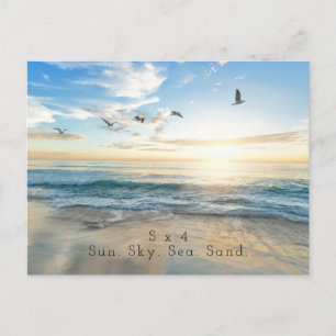 Zo, Sky. Zee. Zand. Beach Scene Briefkaart