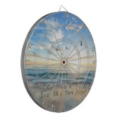 Zo, Sky. Zee. Zand. Beach Scene  Dartbord (Voorkant Links)