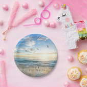 Zo, Sky. Zee. Zand. Beach Scene Papieren Bordje (Feest)