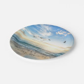 Zo, Sky. Zee. Zand. Beach Scene Papieren Bordje (Gekanteld)