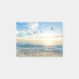 Zo, Sky. Zee. Zand. Beach Scene Post-it® Notes