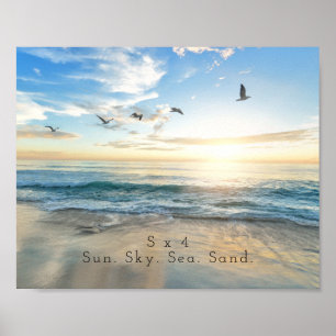 Zo, Sky. Zee. Zand. Beach Scene Poster