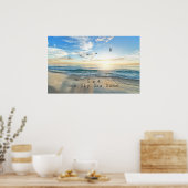 Zo, Sky. Zee. Zand. Beach Scene Poster (Keuken)