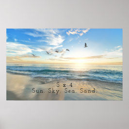 Zo, Sky. Zee. Zand. Beach Scene Poster