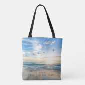 Zo, Sky. Zee. Zand. Beach Scene Tote Bag (Achterkant)