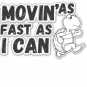 Zo snel als ik kan grappige auto sticker (Voorkant)