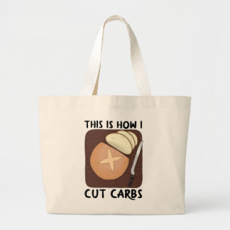 Zo snijd ik koolhydraten af - Licht Grote Tote Bag