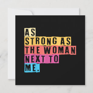 Zo sterk als de vrouwen naast me vrouwen empowerme bedankkaart
