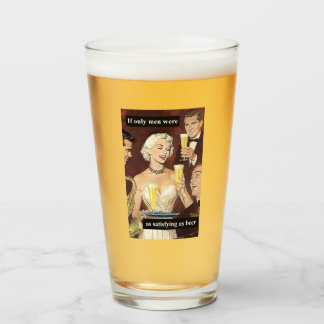 Zo tevreden als beer - Retro Cocktail Waitress Glas