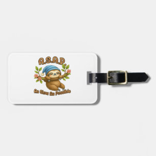 Zo Traag Als Mogelijk - Cute Sloth ASAP Klassiek T Bagagelabel