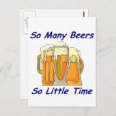 Zo veel bier, zo weinig tijd briefkaart (Voorkant / Achterkant)
