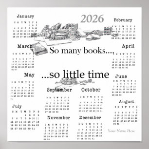 Zo veel boeken, zo weinig tijd...2026 poster