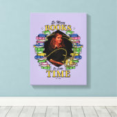 Zo veel boeken, zo weinig tijd canvas afdruk (Insitu (Houten vloer))