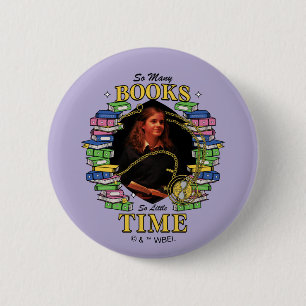 Zo veel boeken, zo weinig tijd ronde button 5,7 cm