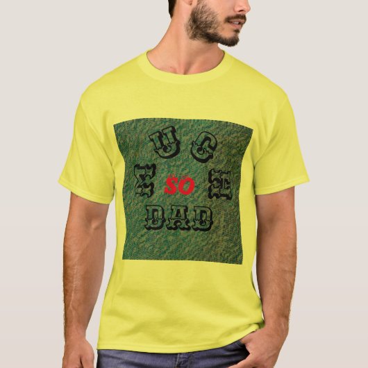 ZO VEEL DAD - ZWART-RED-YELLOW-Mannen Basic T-Shir T-shirt (Voorkant)