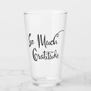 Zo Veel Dankbaarheid Modern Schrift Eenvoudige Typ Glas