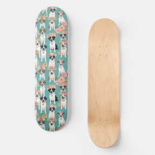 Zo veel honden dragen pastelbloemenkronen Blauwgro Skateboard