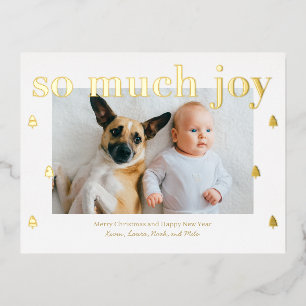 Zo veel Joy Editable Color Folie Holiday Briefkaar Feestdagen Briefkaart