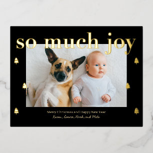 Zo veel Joy Editable Color Folie Holiday Briefkaar Feestdagen Briefkaart