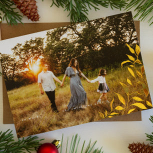 Zo veel Joy Gold Foil kerstfeest foto Folie Feestdagenkaart