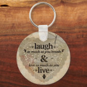 Zo veel lachen als je de Mindfulness Quote Gift Sleutelhanger (Voorkant)
