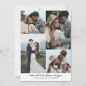 Zo veel liefde Elegante witte trouwfoto Bedankkaart (Voorkant)