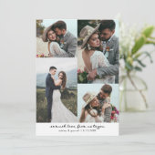 Zo veel liefde Elegante witte trouwfoto Bedankkaart (Staand voorkant)