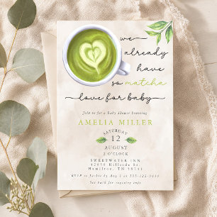 Zo veel Matcha Liefde Voor Baby, Baby Shower Kaart