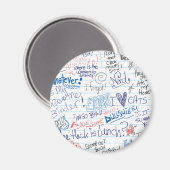 Zo veel schooldoodles magneet (Voorkant / Achterkant)