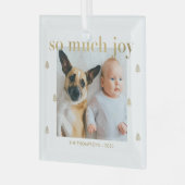 Zo veel vreugde aangepaste foto kerst ornament (Voorkant links)