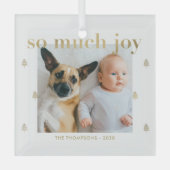 Zo veel vreugde aangepaste foto kerst ornament (Voorkant)