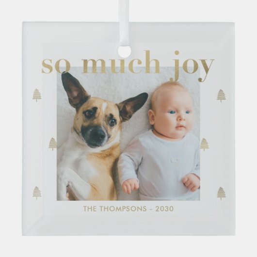 Zo veel vreugde aangepaste foto kerst ornament (Voorkant)