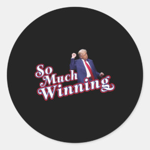 Zo Veel Winnen President Donald Trump Dans Ronde Sticker