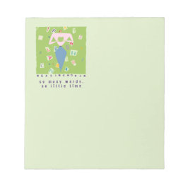 Zo veel woorden lezen, zo weinig tijd notitieblok