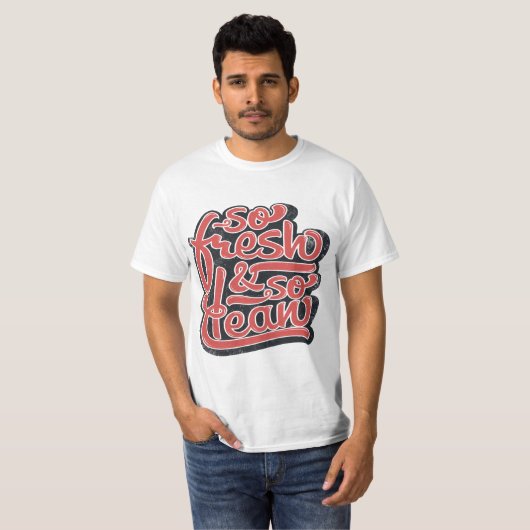 Zo vers, zo schoon rood/wit t-shirt (Voorkant volledig)