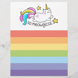 Zo vloeiend meowgical Cute Unicorn kat glitter
