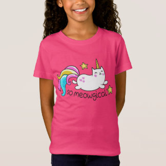 Zo vloeiend meowgical Cute Unicorn kat glitter T-shirt
