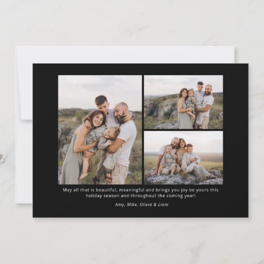 Zo vrolijk modern elegant kerstscript feestdagenkaart (Achterkant)