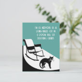 Zo zenuwachtig als een lange staart kat briefkaart (Staand voorkant)