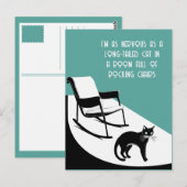 Zo zenuwachtig als een lange staart kat briefkaart (Voorkant / Achterkant)