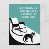 Zo zenuwachtig als een lange staart kat briefkaart (Voorkant)