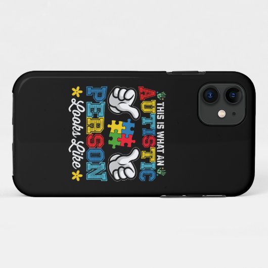 Zo ziet een autistisch persoon eruit Case-Mate iPhone case (Achterkant (horizontaal))