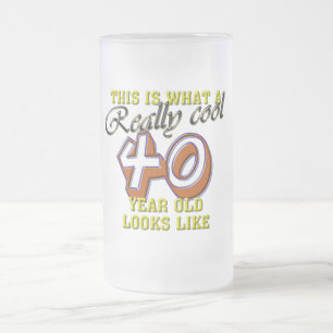 Zo ziet een echt coole 40-jarige eruit matglas bierpul
