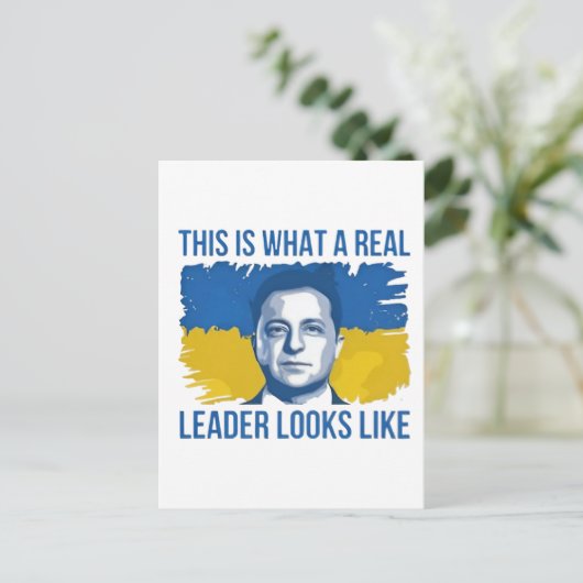 Zo ziet een echte leider eruit in Oekraïne Feestdagenkaart (Staand voorkant)