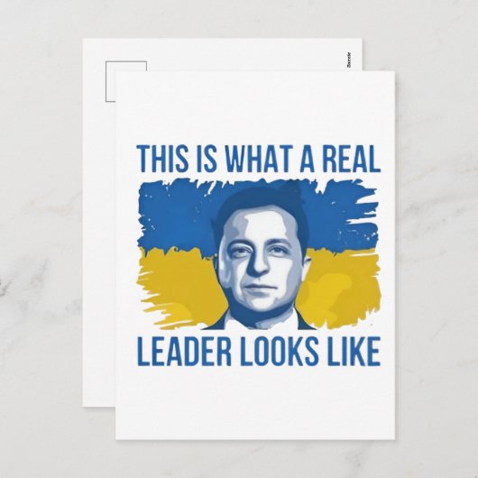 Zo ziet een echte leider eruit in Oekraïne Feestdagenkaart (Voorkant / Achterkant)