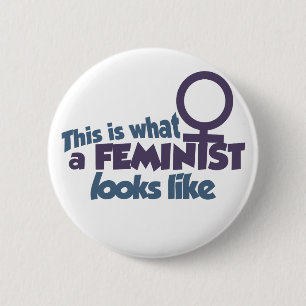 Zo ziet een feminist er zo uit ronde button 5,7 cm