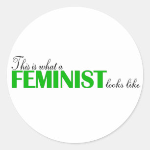 Zo ziet een feminist er zo uit ronde sticker