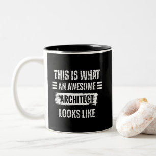 Zo ziet een Geweldige architect er uit Tweekleurige Koffiemok