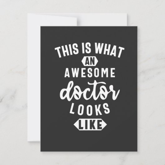 Zo ziet een Geweldige dokter er zo uit Bedankkaart (Voorkant)