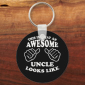 Zo ziet een Geweldige oom er zo uit Sleutelhanger (Voorkant)